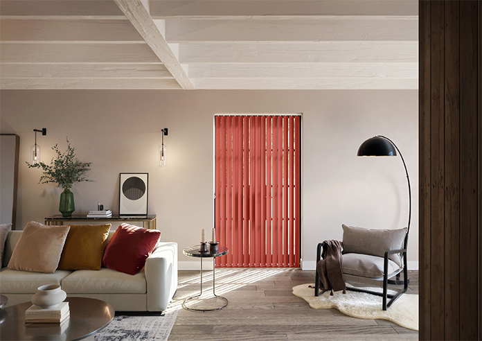 Trinity (Blackout), Poppy Red - Vertical Blind - Image 8
